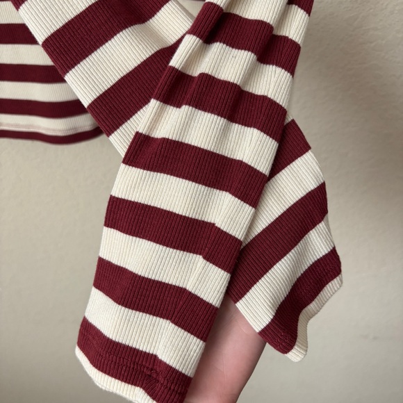 Evereve Lna Rilo Rib Striped Long Sleeve Top - Picture 6 of 8